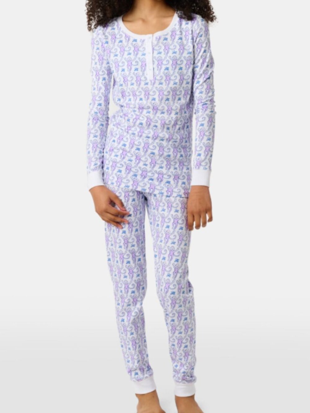 NWOT ROLLER RABBIT Kids 10 Pajama Set Monkey Purple Lavender